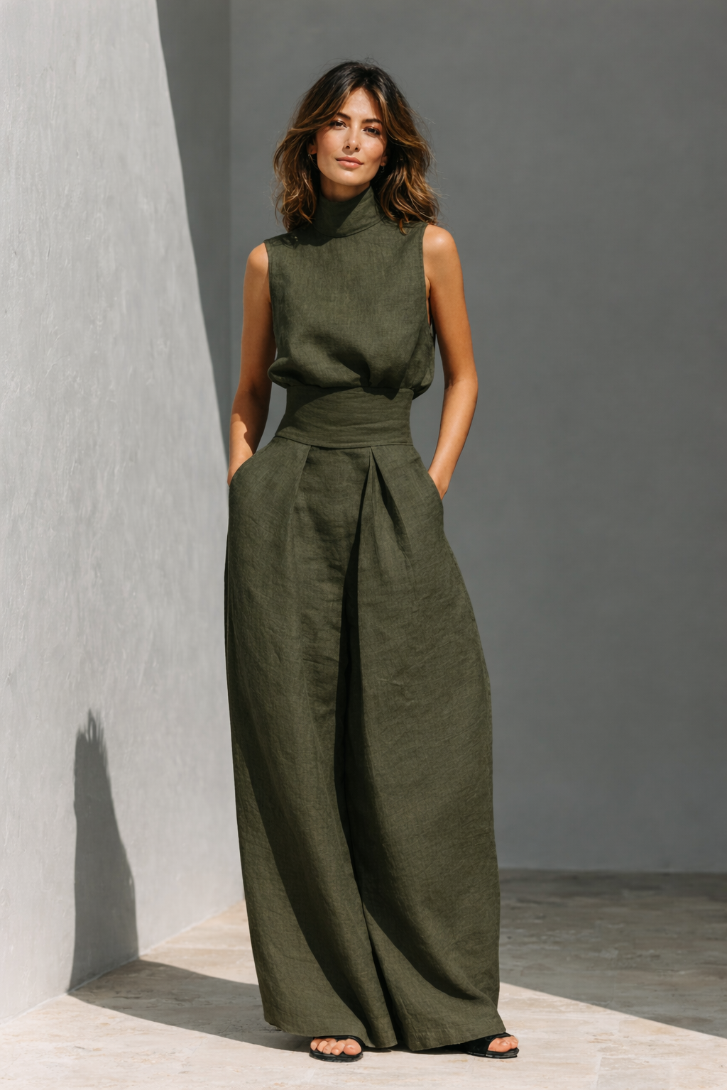 Alba – Conjunto minimalista de algodón y lino