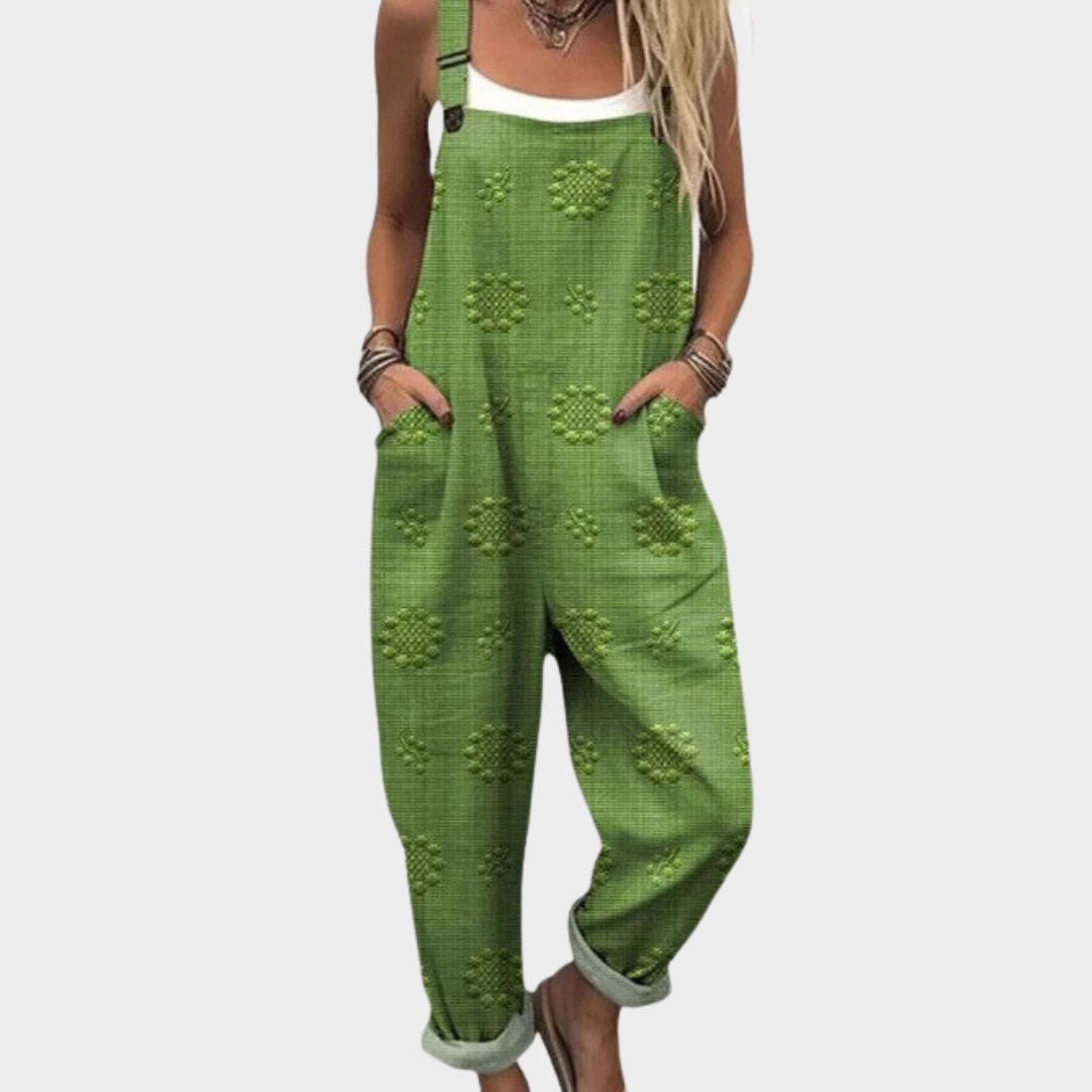 Mono de tirantes estampado cómodo