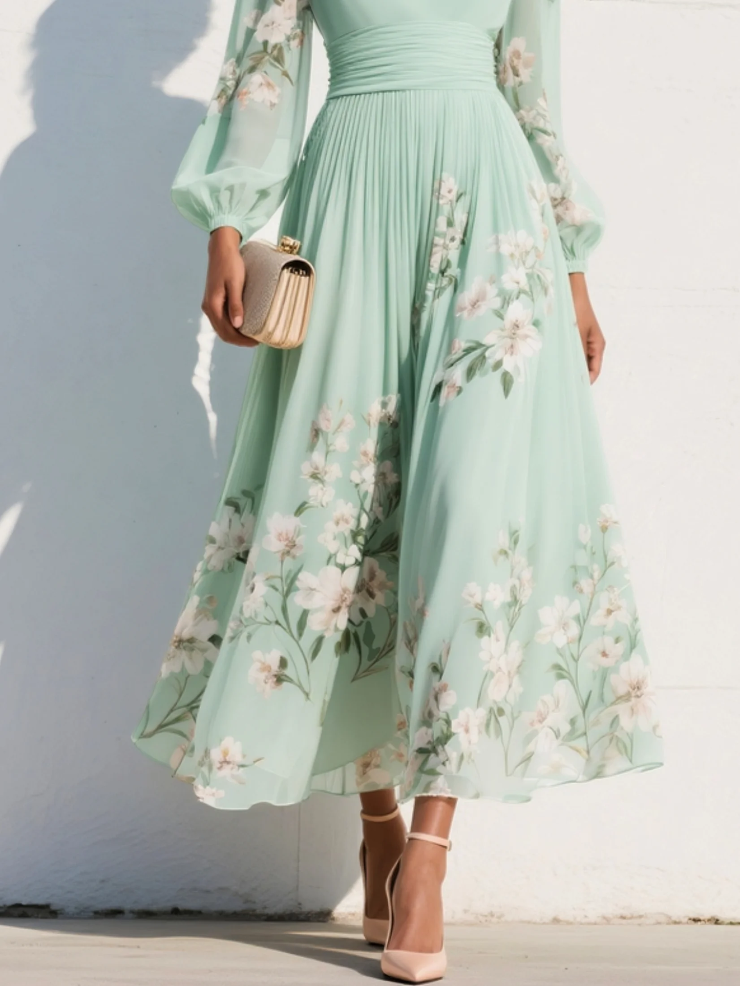Lucía – Vestido midi fluido con estampado floral