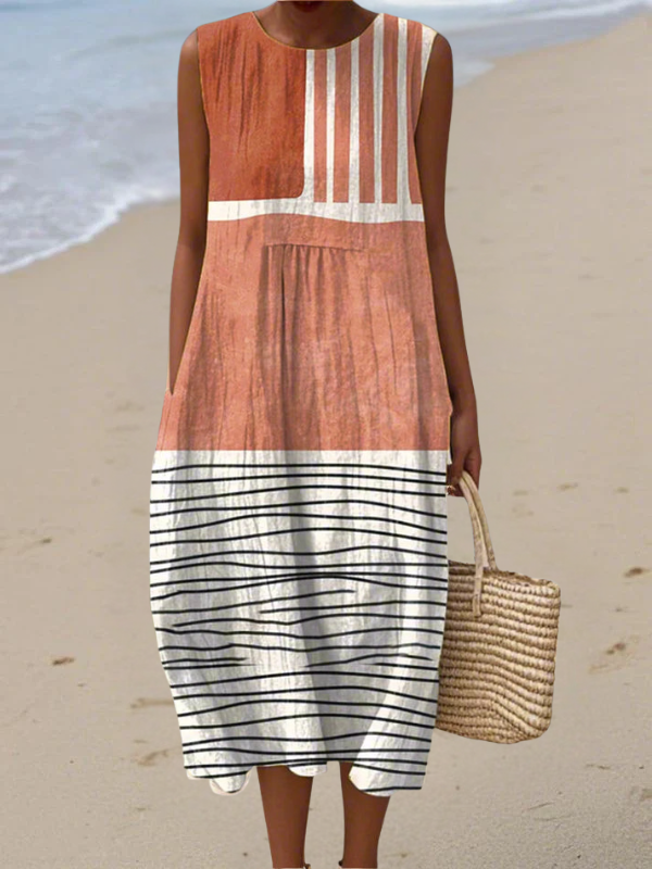 Skye | Vestido midi de rayas