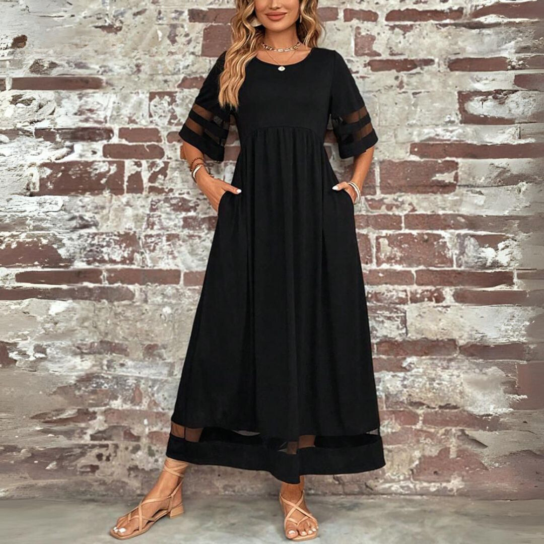 Aubrey – Vestido midi fluido con detalle elegante