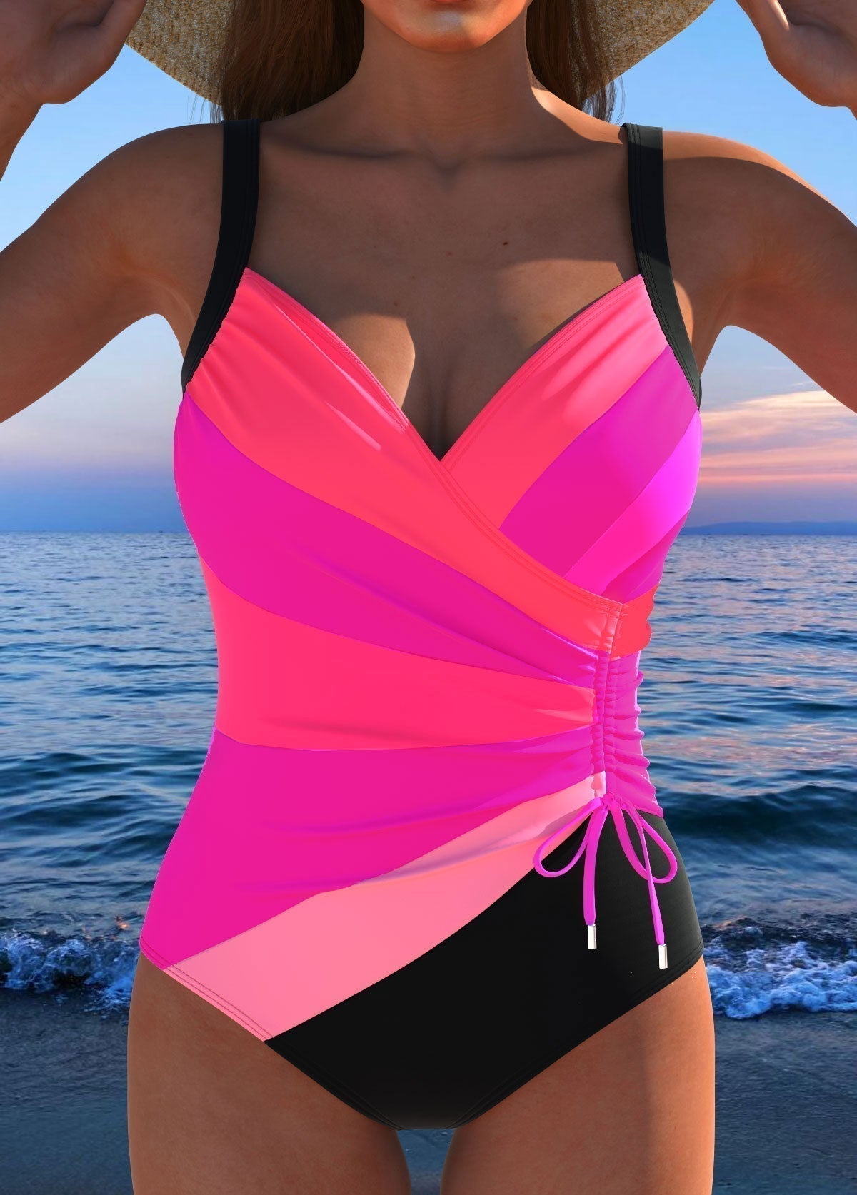 Eleonora | Bañador elegante de impresión colorida