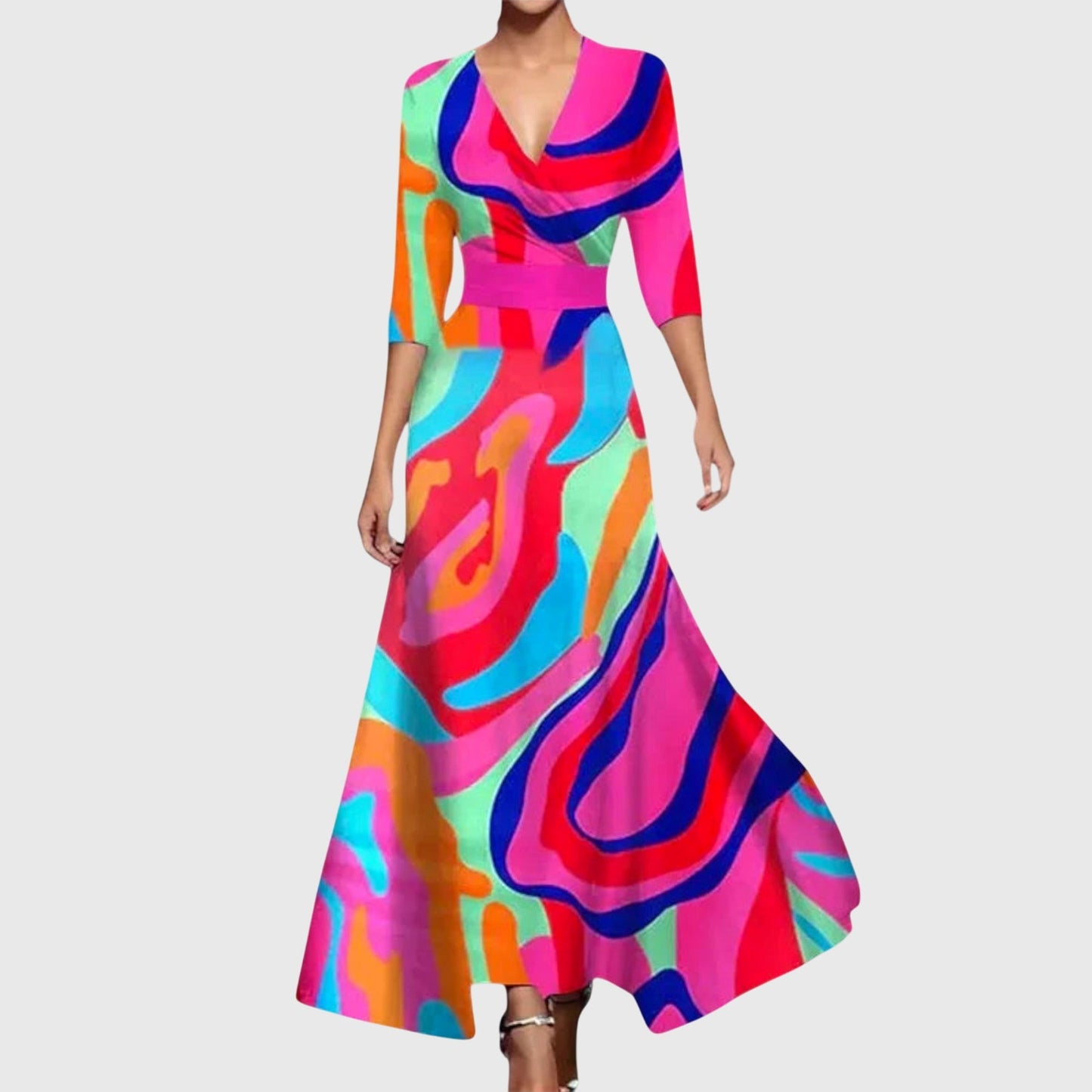 Leila – Vestido elegante de diseño fluido