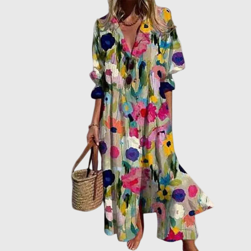 Zariah – Vestido maxi bohemio elegante