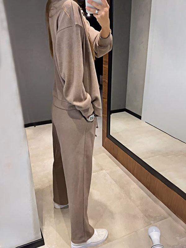 Giulia - Conjunto de punto suave con cárdigan y pantalón