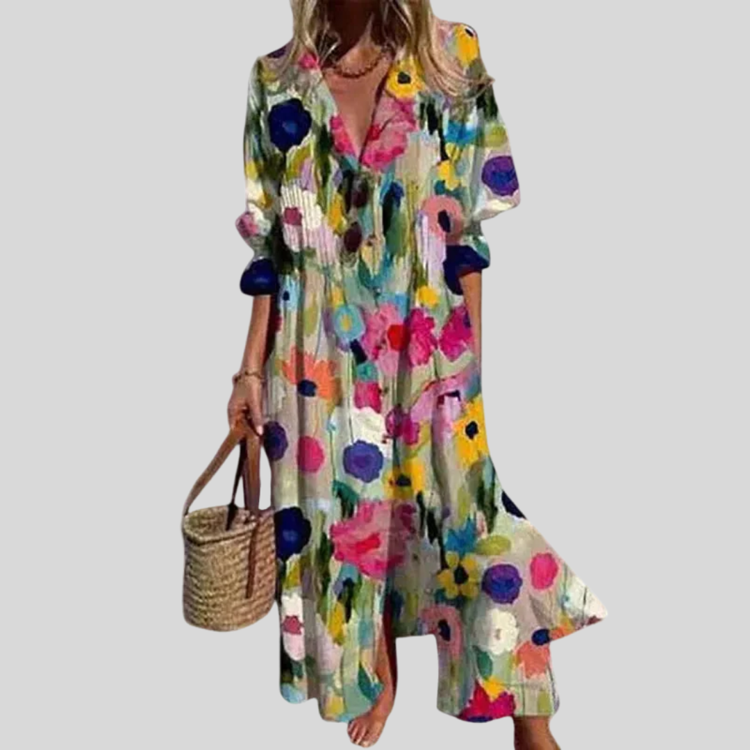 Zariah – Vestido maxi bohemio elegante