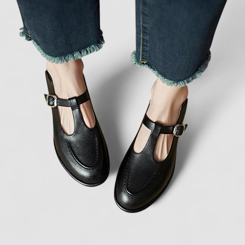 Camila | Zapatos ortopédicos tipo Mary Jane de tacón bajo
