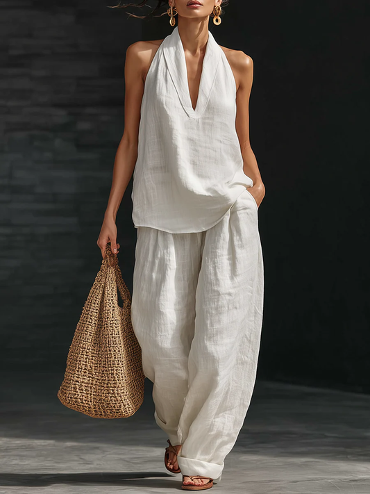 Zoë™ | Conjunto sin mangas con pantalones de pierna ancha