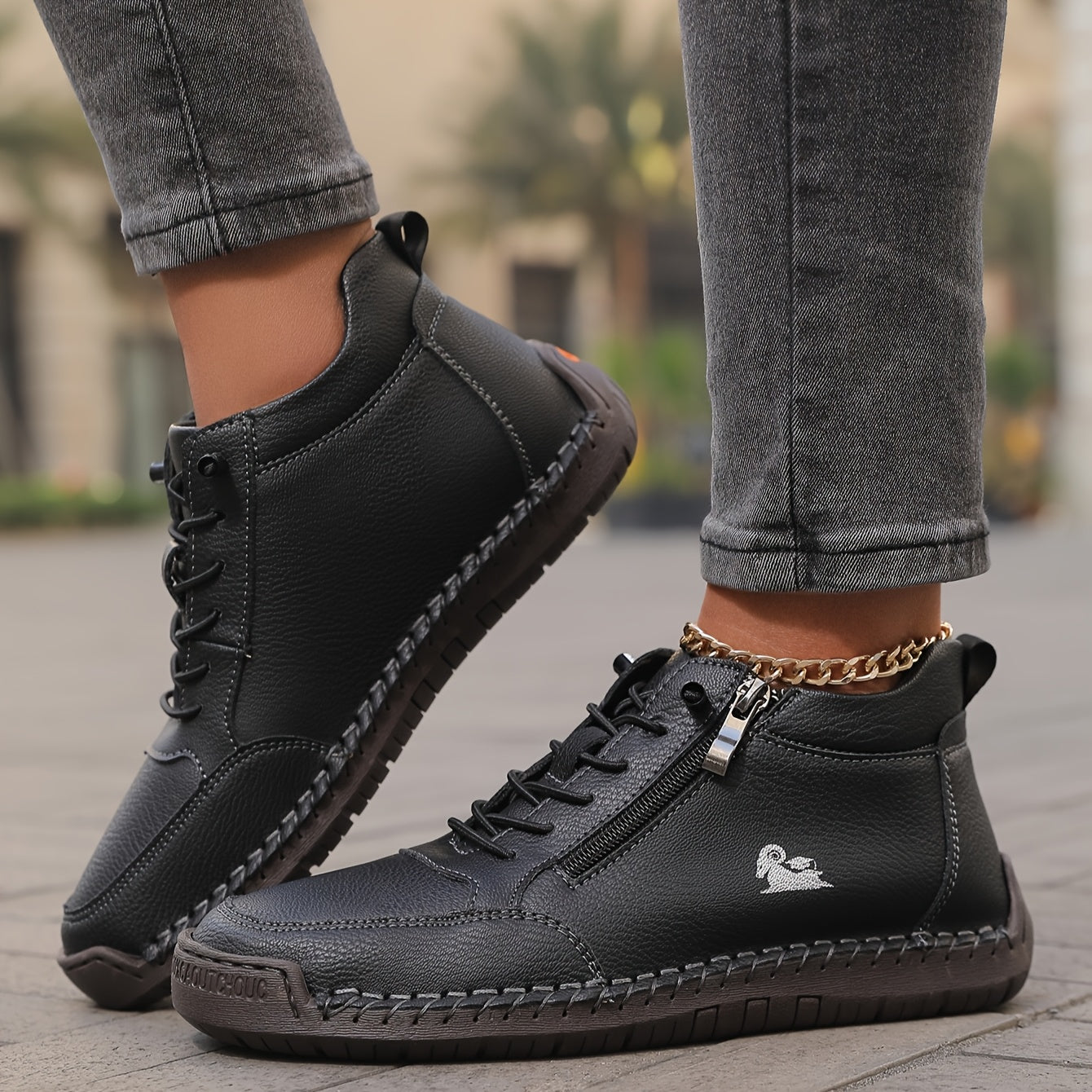 Mila  – Zapatillas ortopédicas cómodas + cremallera