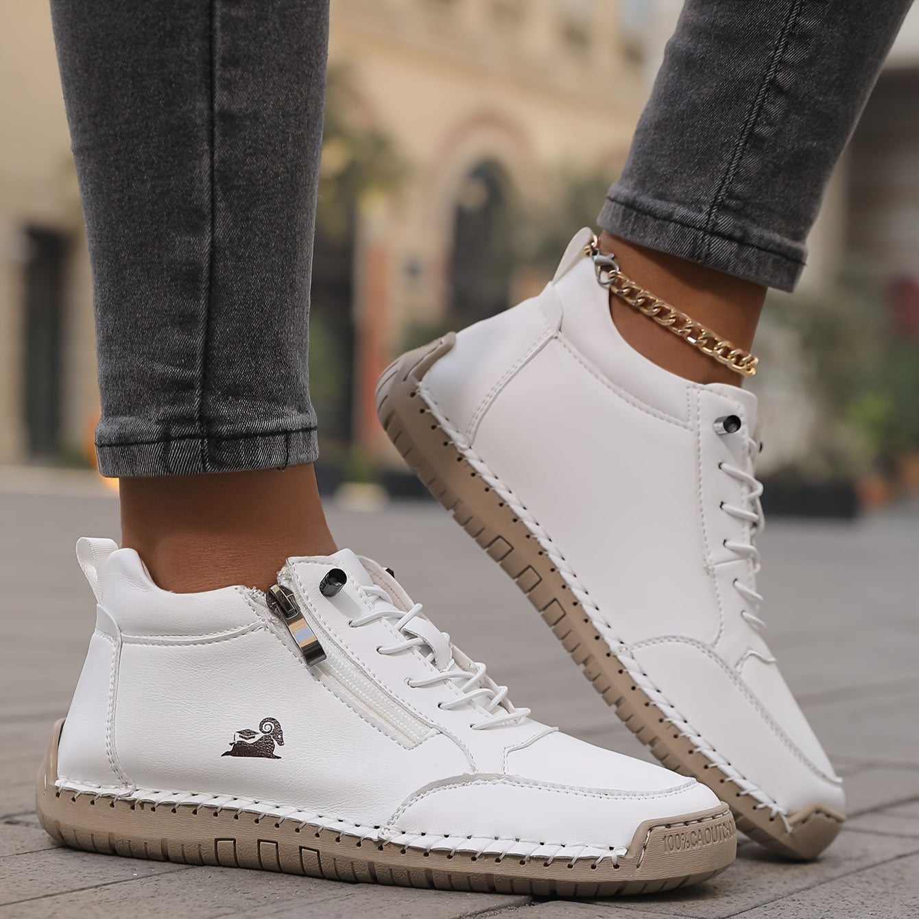 Mila  – Zapatillas ortopédicas cómodas + cremallera
