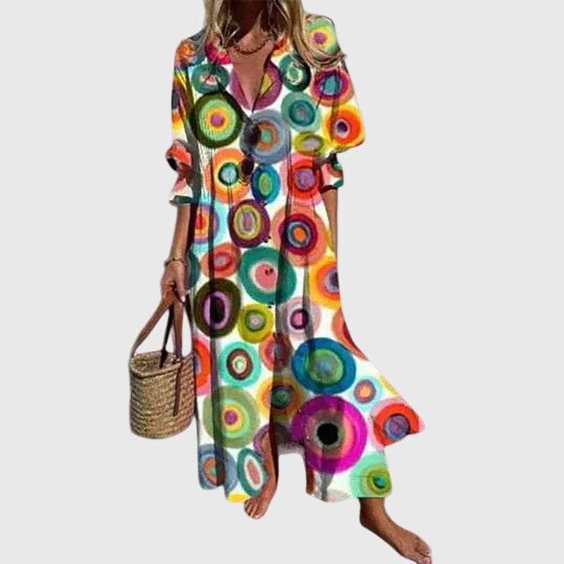 Zariah – Vestido maxi bohemio elegante
