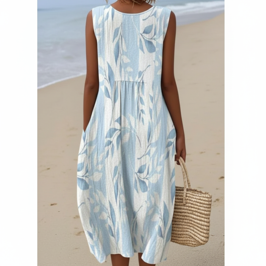 Maylen | Vestido midi con hojas