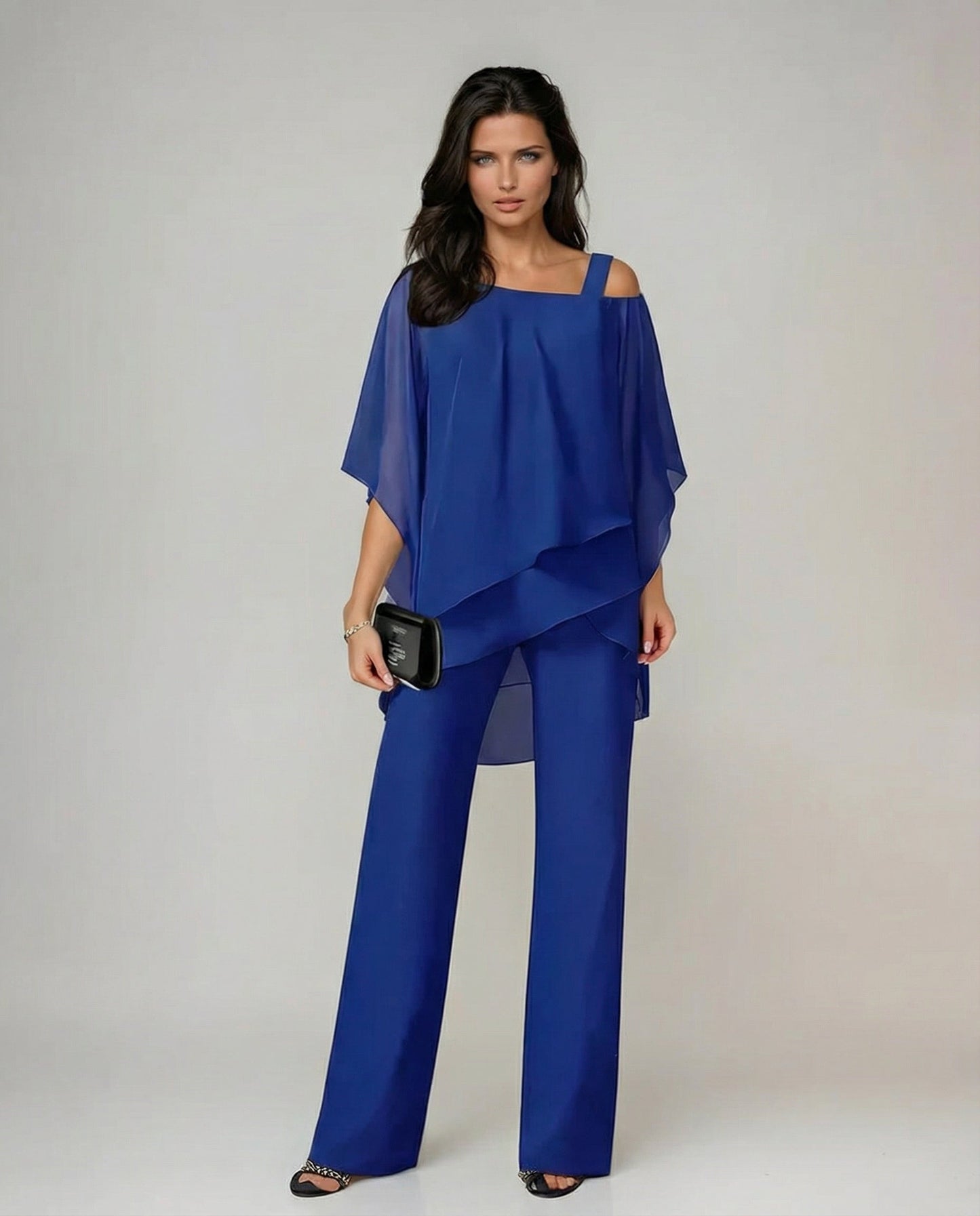 Loretta - Conjunto de algodón con mangas murciélago y pantalón ancho