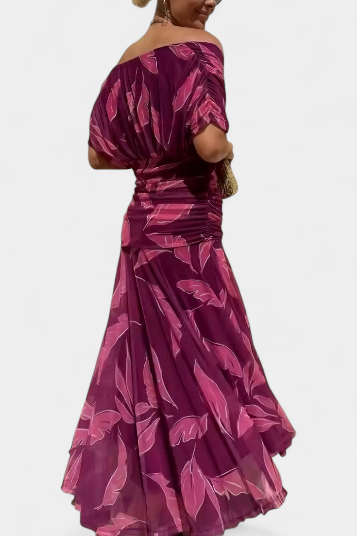 Camille – Vestido midi drapeado cruzado