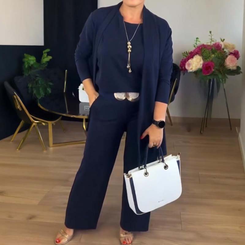 Conjunto 3 piezas- Top, Pantalón y Cárdigan