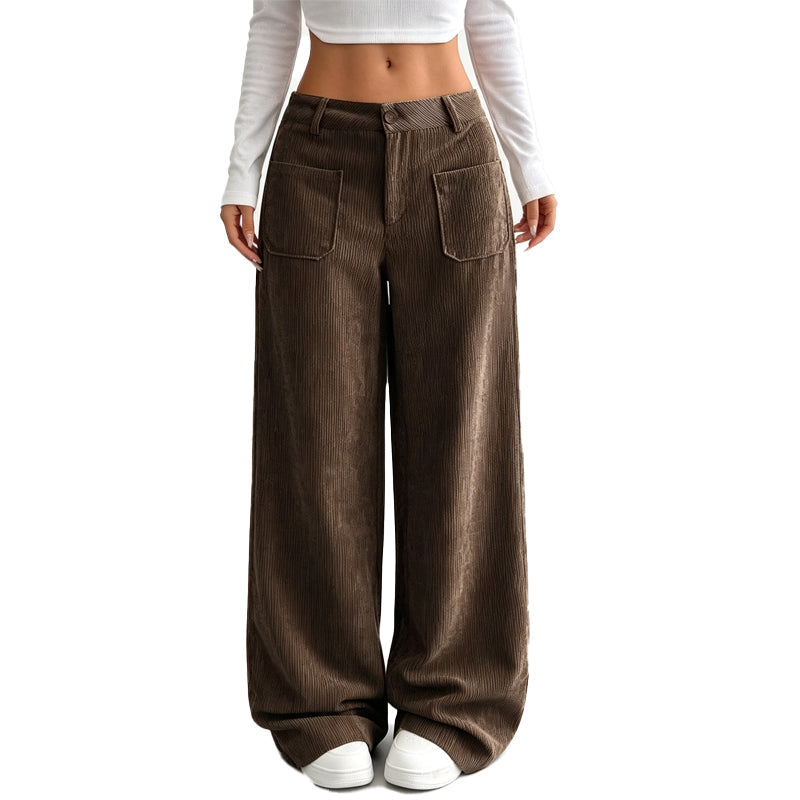 Pantalón de mujer de pierna ancha y corte cómodo