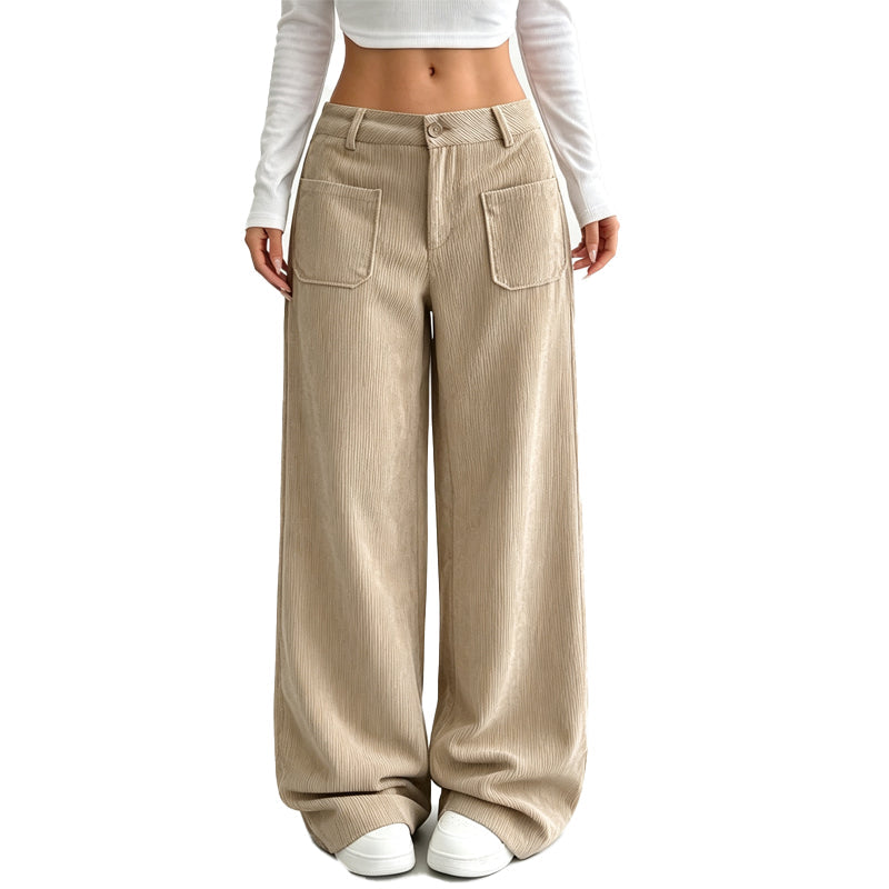 Pantalón de mujer de pierna ancha y corte cómodo