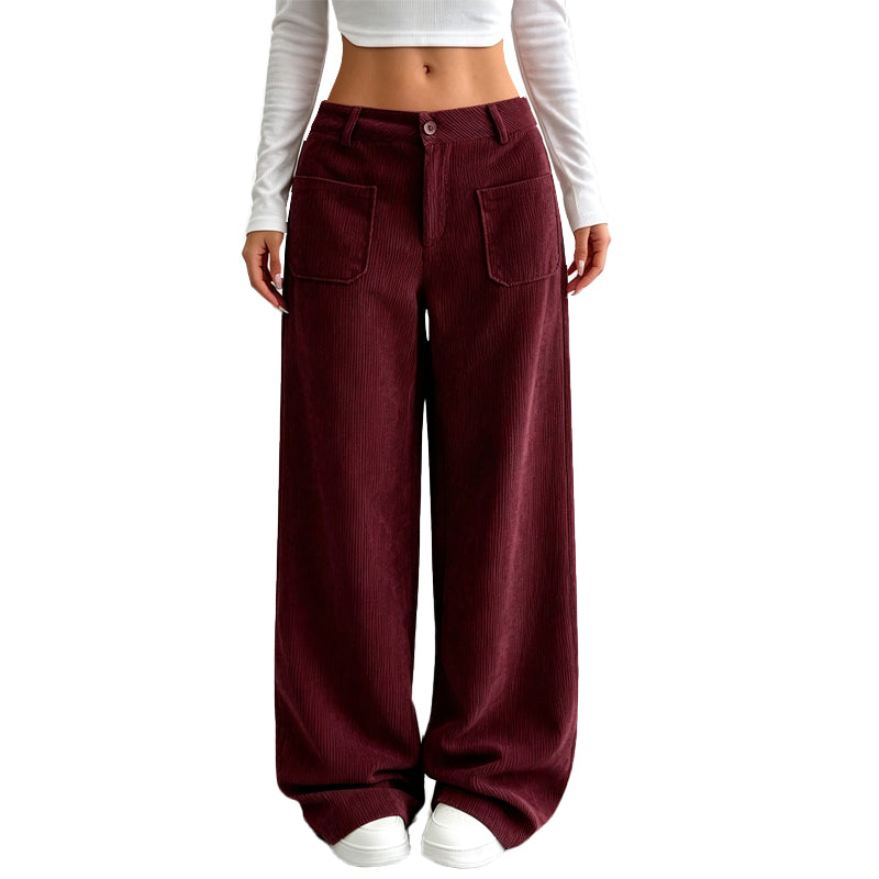 Pantalón de mujer de pierna ancha y corte cómodo