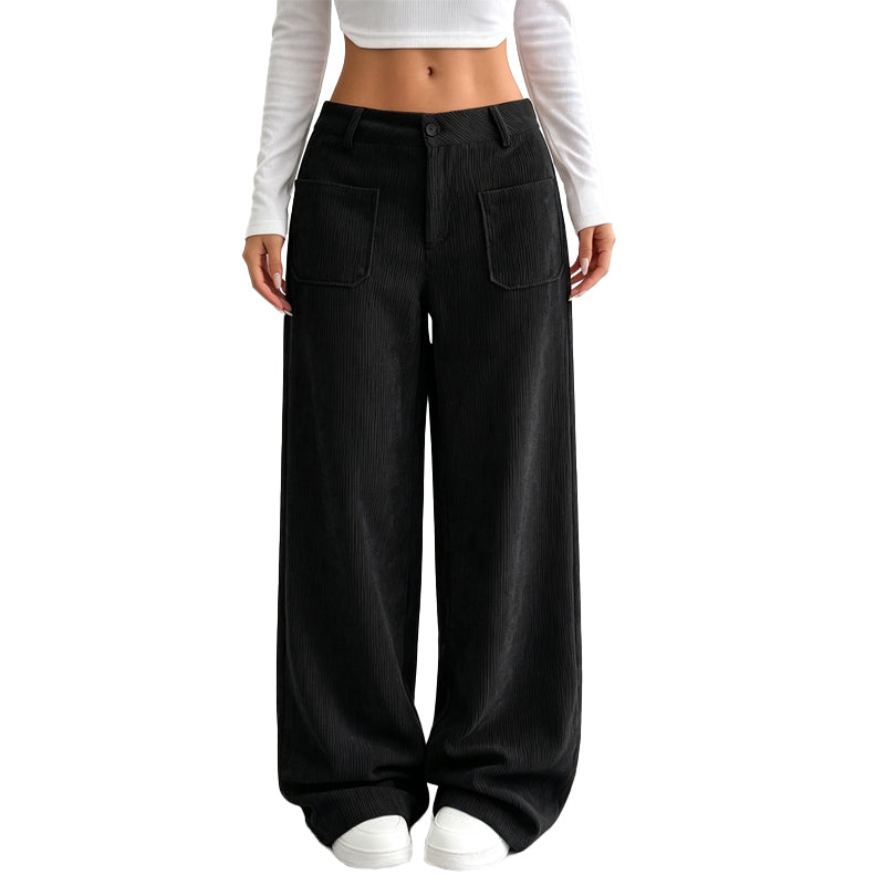 Pantalón de mujer de pierna ancha y corte cómodo