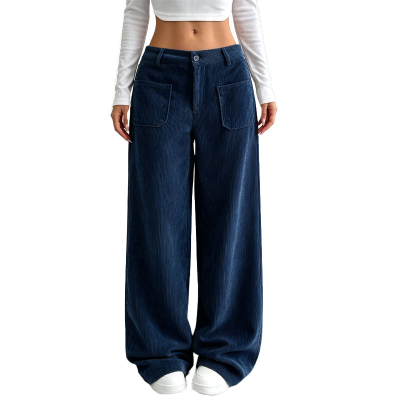 Pantalón de mujer de pierna ancha y corte cómodo
