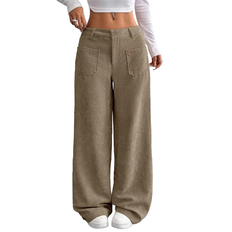Pantalón de mujer de pierna ancha y corte cómodo